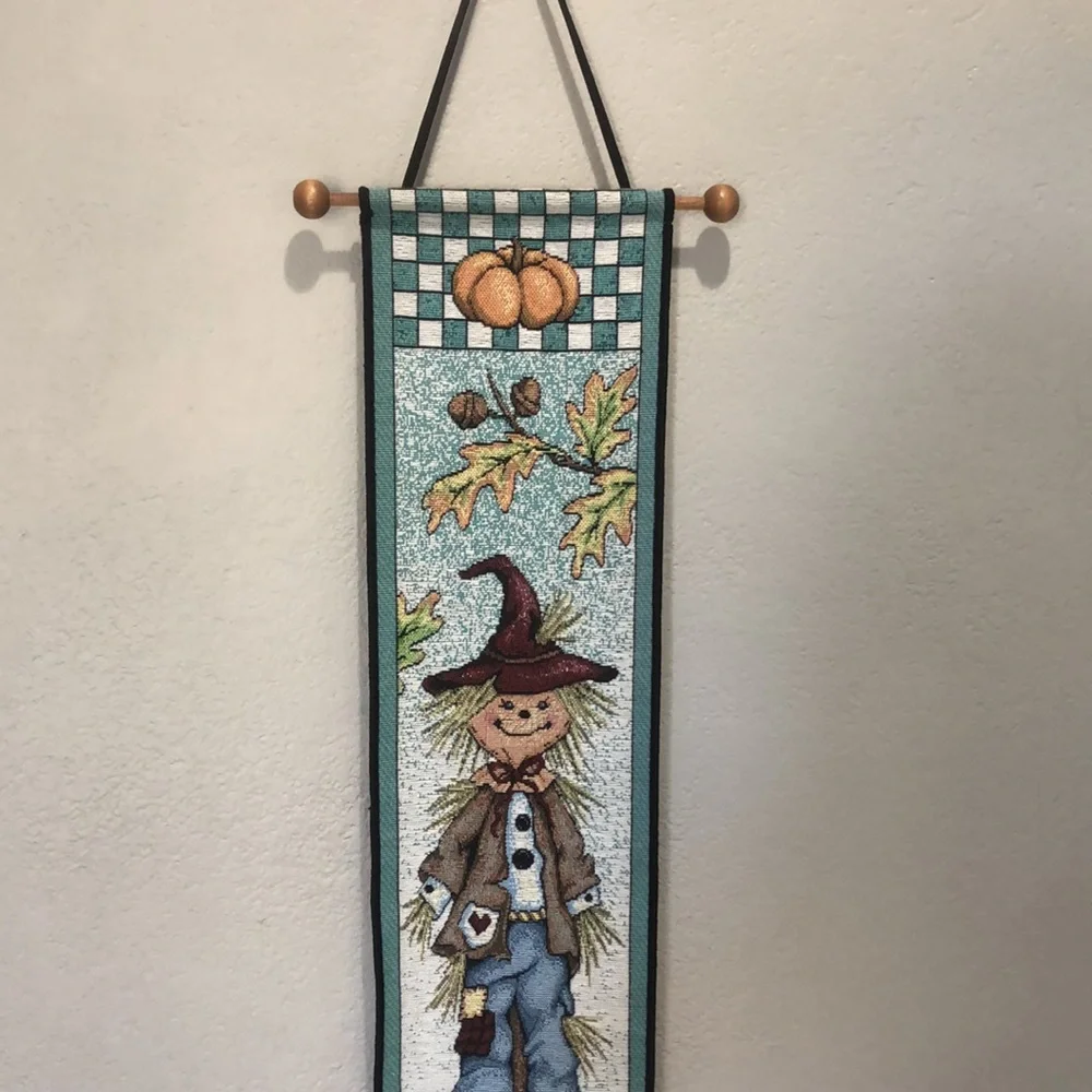 Farmhouse Thanksgiving Pumpkin Halloween Tapestry